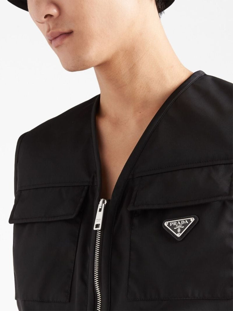 Black Triangle Logo Cargo Gilet