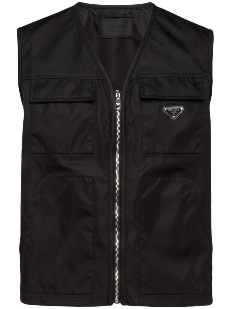 Black Triangle Logo Cargo Gilet