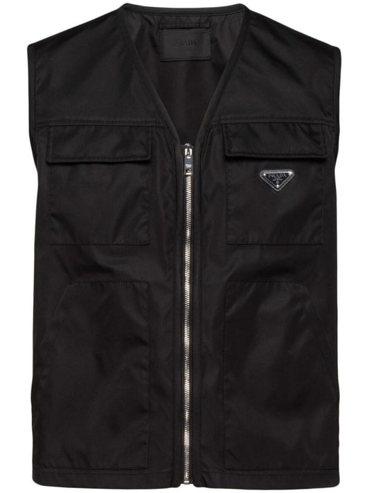 Black Triangle Logo Cargo Gilet
