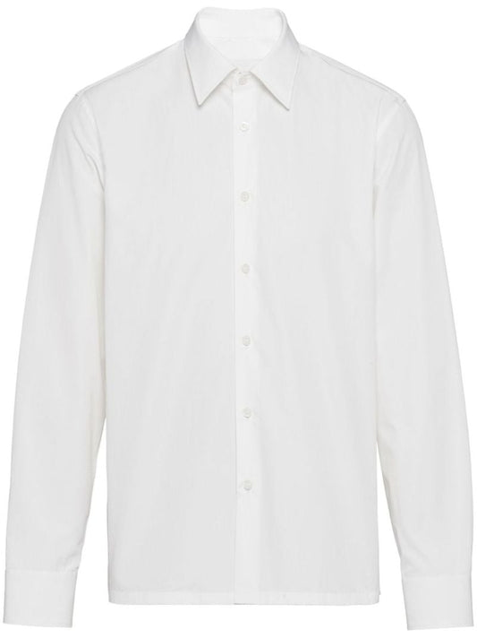 White Cotton Long-sleeve Shirt
