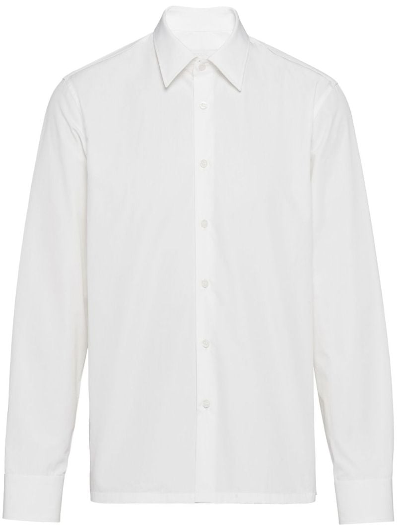 White Cotton Long-sleeve Shirt