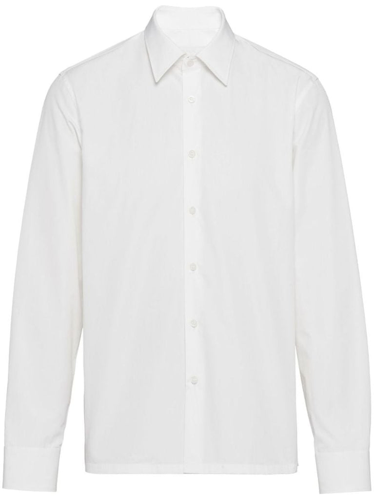 White Cotton Long-sleeve Shirt