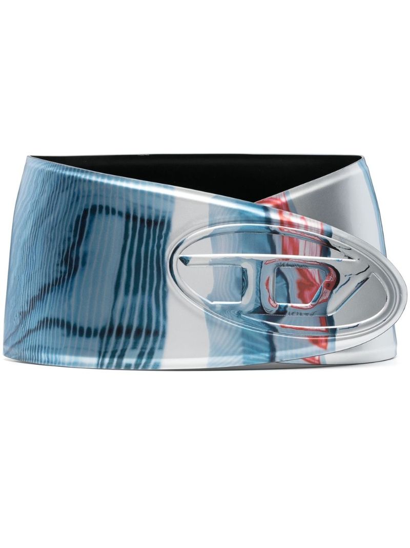 Blue D Logo Faux Leather Belt