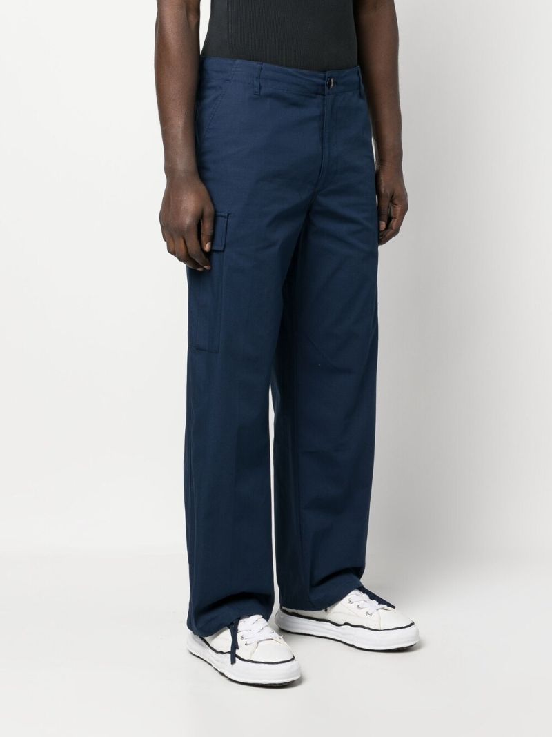 Blue Straight-leg Cargo Trousers