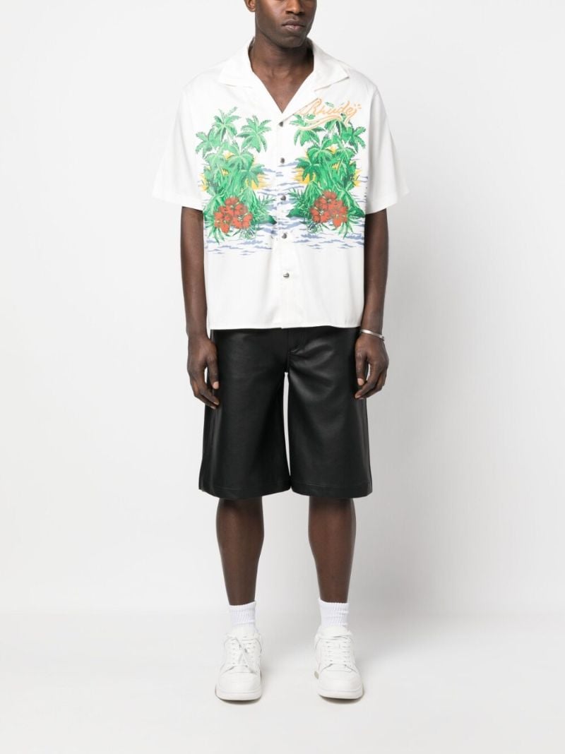 White Palmas Snap Short Sleeve Shirt
