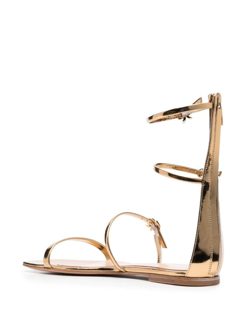 Gold Ribbon Metallic Sandals