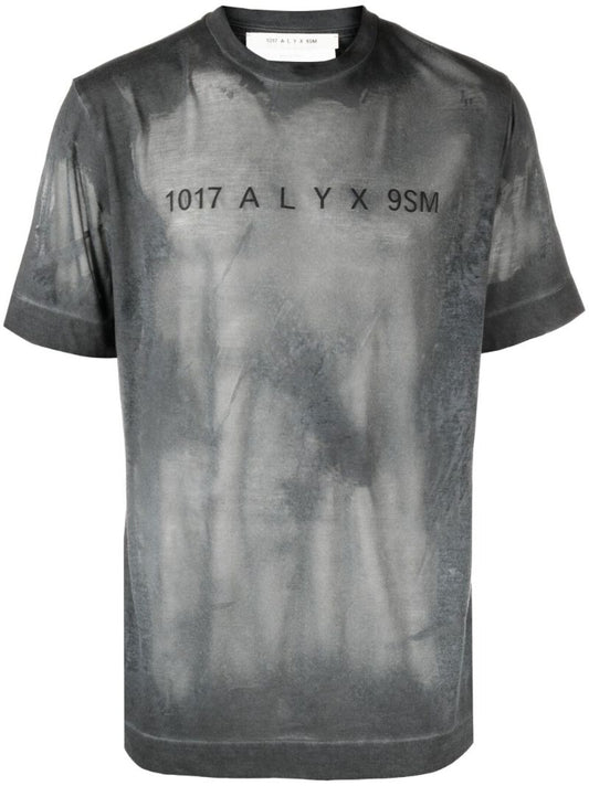 Black Translucent Graphic Print T-shirt