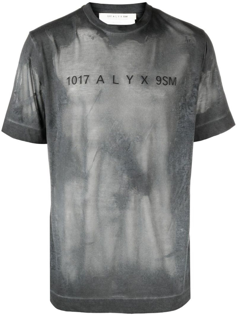 Black Translucent Graphic Print T-shirt