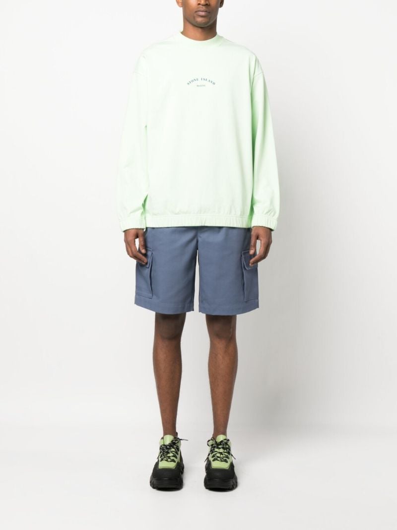 Green Logo Print Sweatshirt