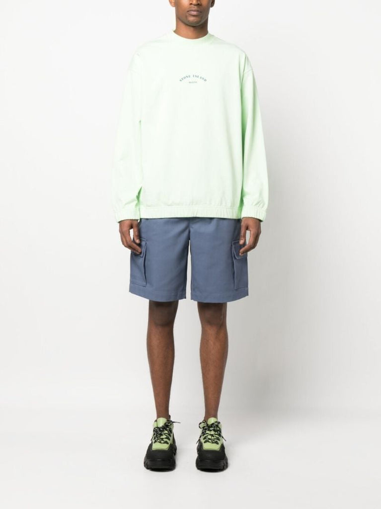 Green Logo Print Sweatshirt