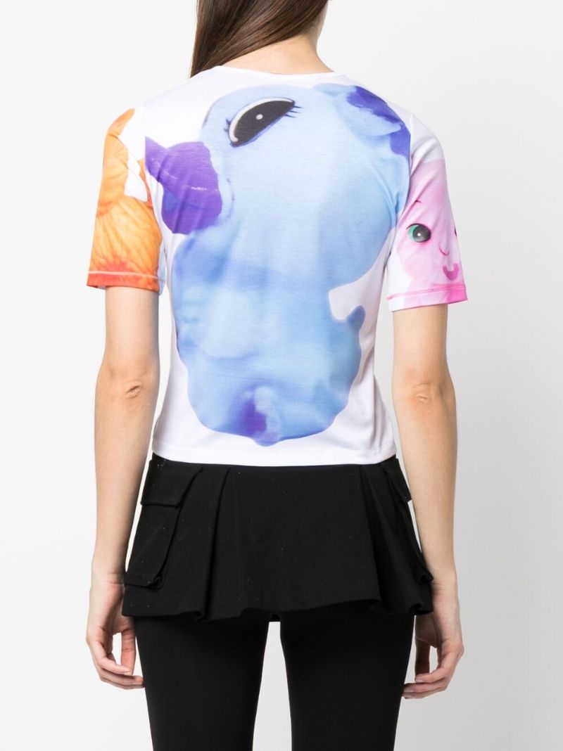 White Duck-print T-shirt