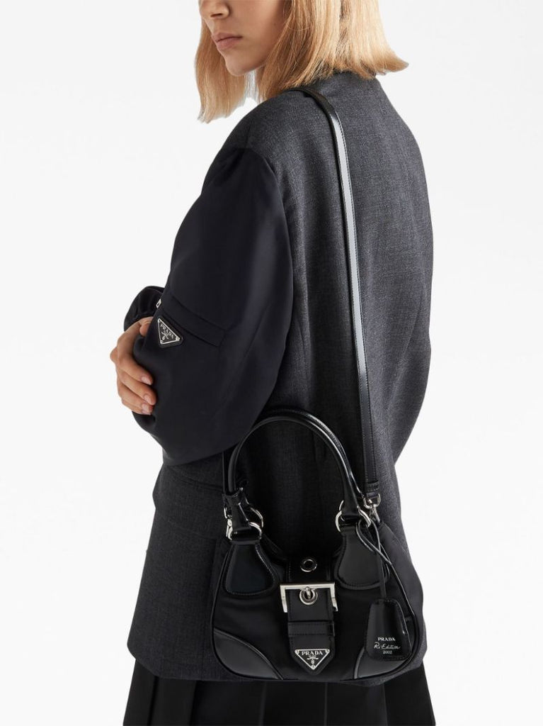 Black Moon Re-nylon Top Handle Bag