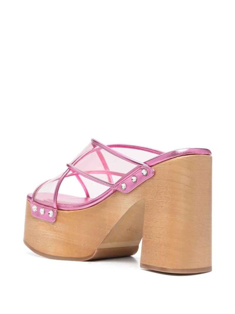 Pink 115 Open-toe Platform Mules