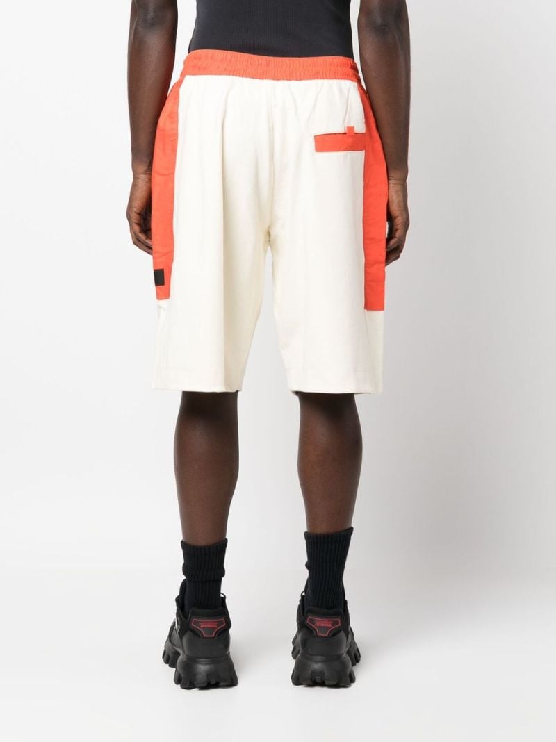 White Stretch Terry Organic Cotton Shorts