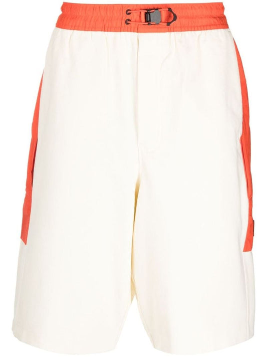 White Stretch Terry Organic Cotton Shorts