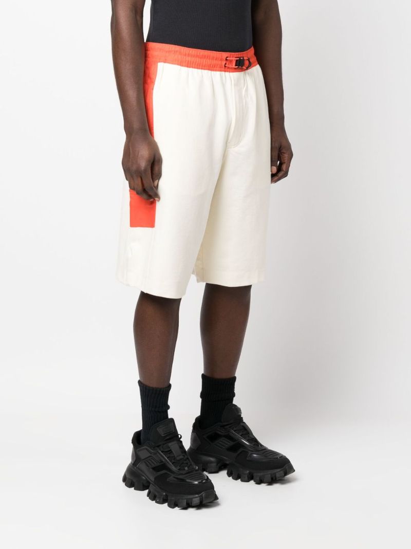 White Stretch Terry Organic Cotton Shorts
