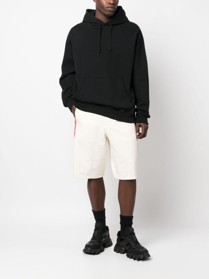 White Stretch Terry Organic Cotton Shorts