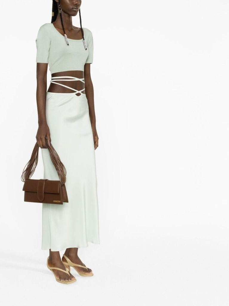 Brown Le Bambino Long Ficiu Shoulder Bag