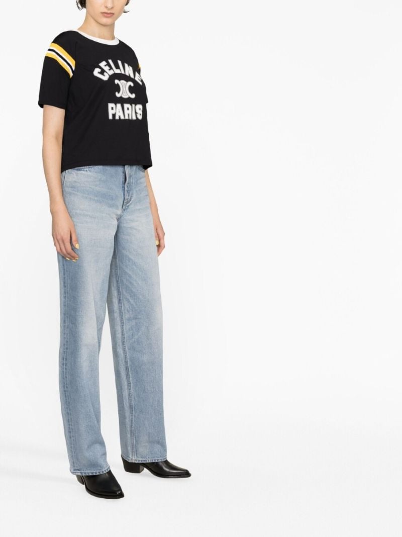 Black Logo Print Cotton T-shirt
