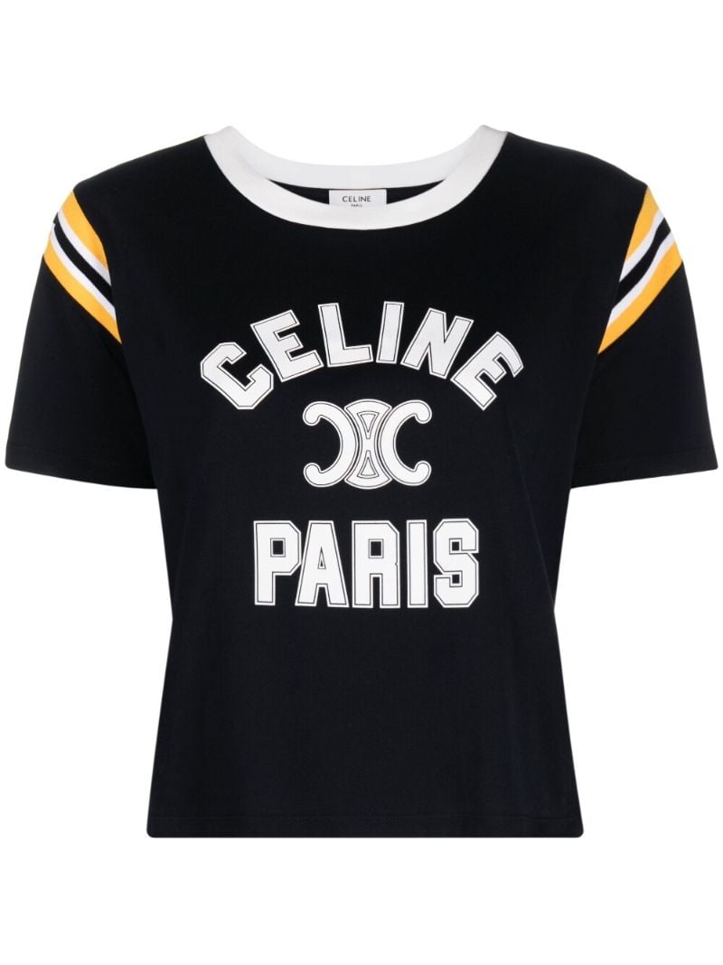 Black Logo Print Cotton T-shirt