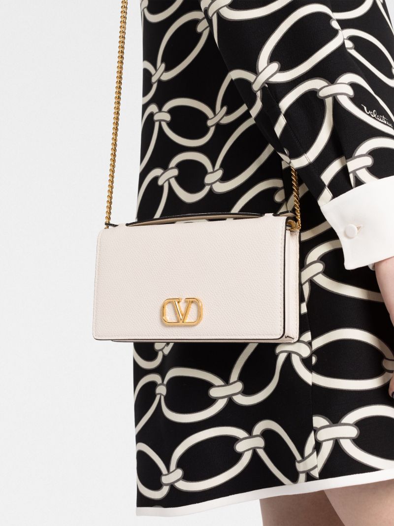 Neutral Vlogo Signature Leather Wallet-on-chain