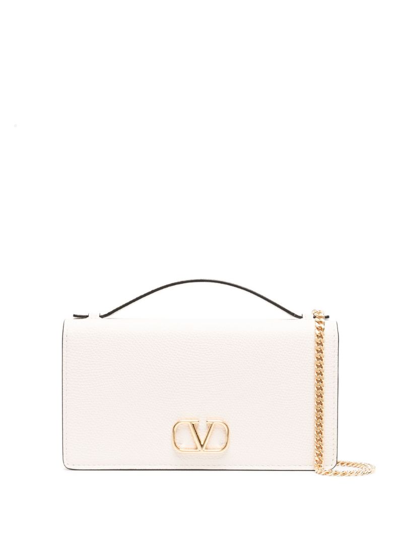 Neutral Vlogo Signature Leather Wallet-on-chain