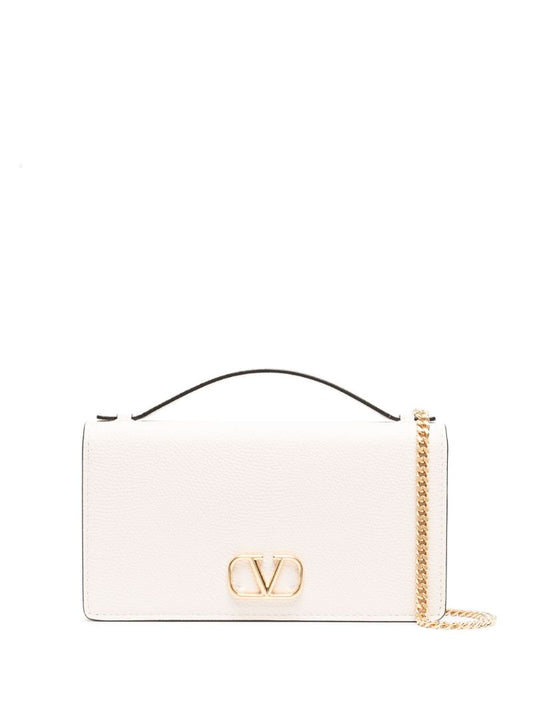 Neutral Vlogo Signature Leather Wallet-on-chain