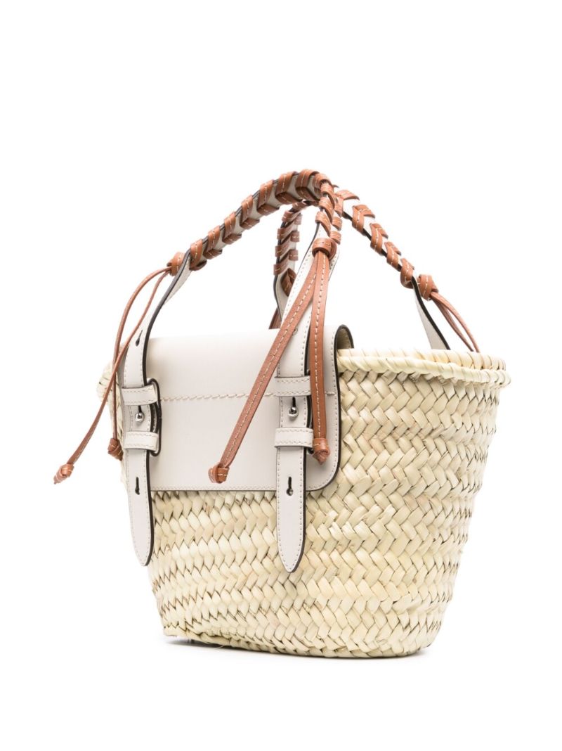 Neutral Small Raffia Tote Bag