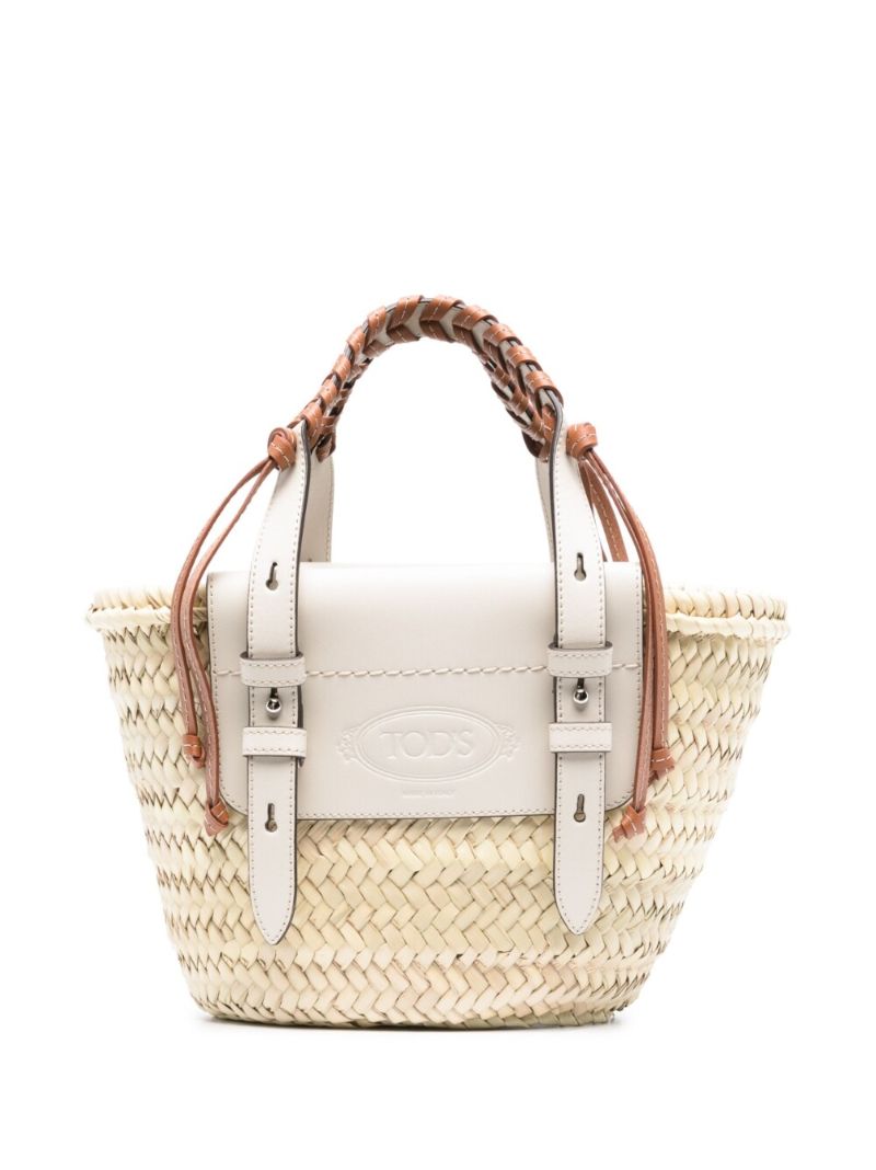 Neutral Small Raffia Tote Bag