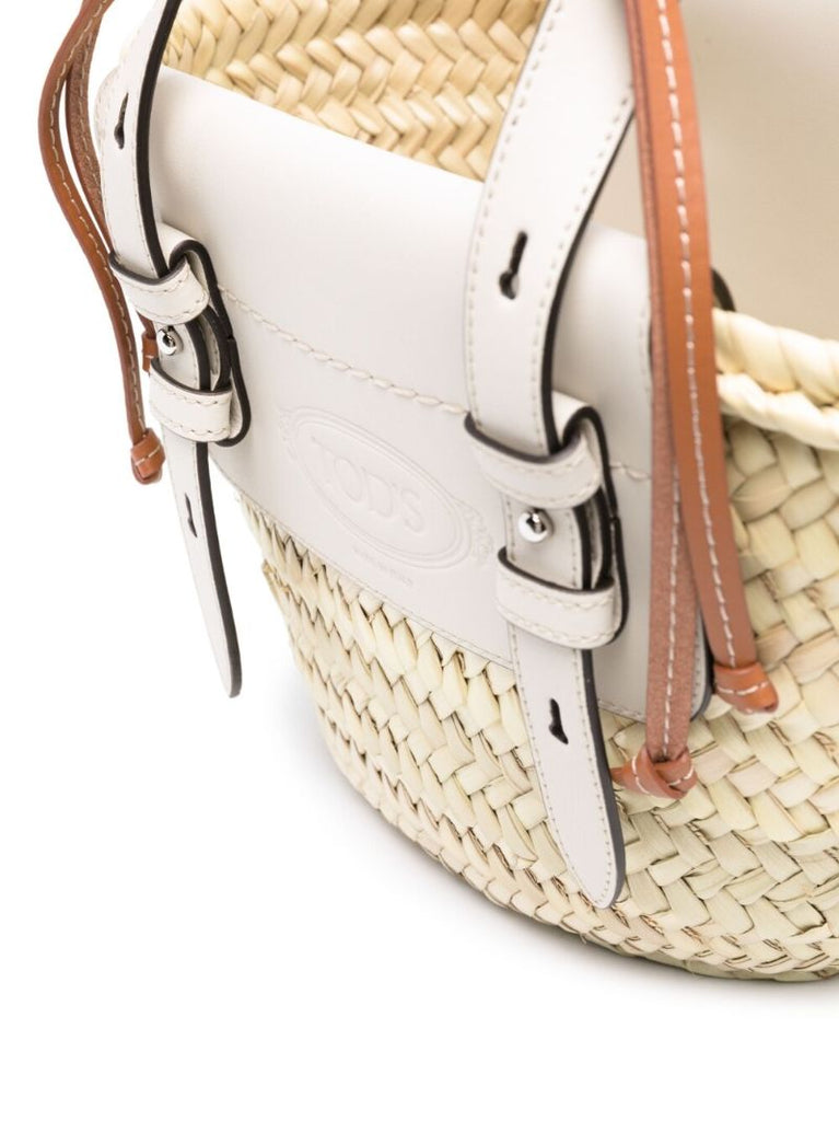 Neutral Small Raffia Tote Bag