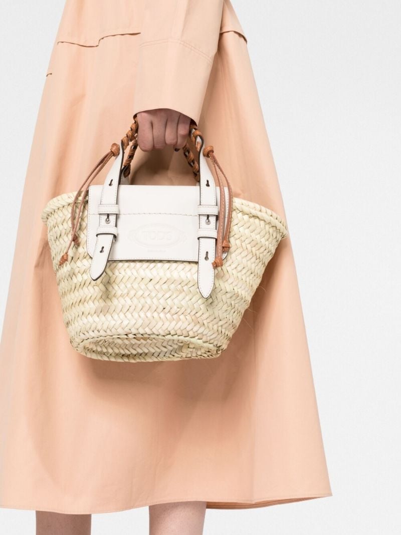 Neutral Small Raffia Tote Bag