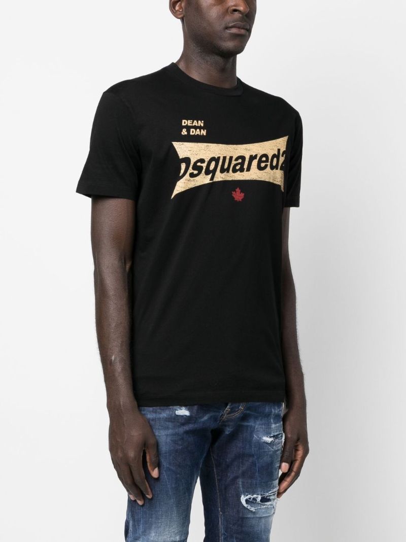 Black Logo-print Cotton T-shirt
