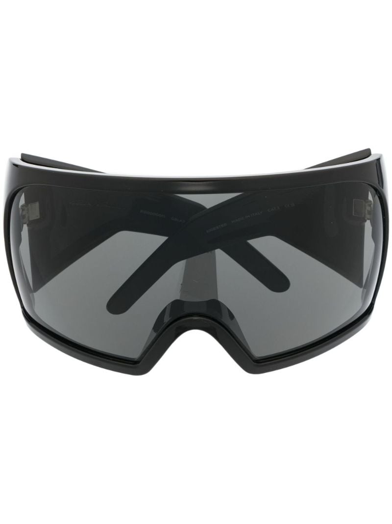 Black Kriester Shield-frame Sunglasses