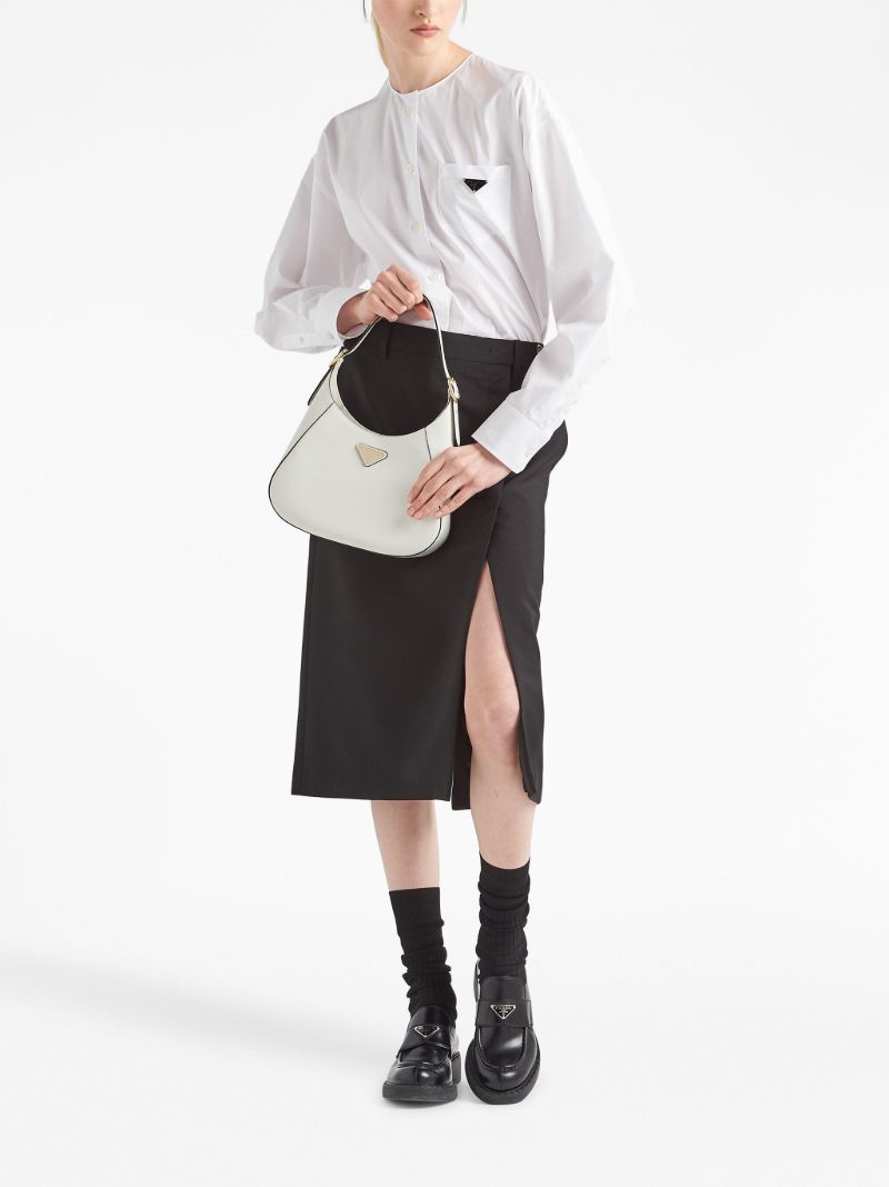 White Leather Shoulder Bag