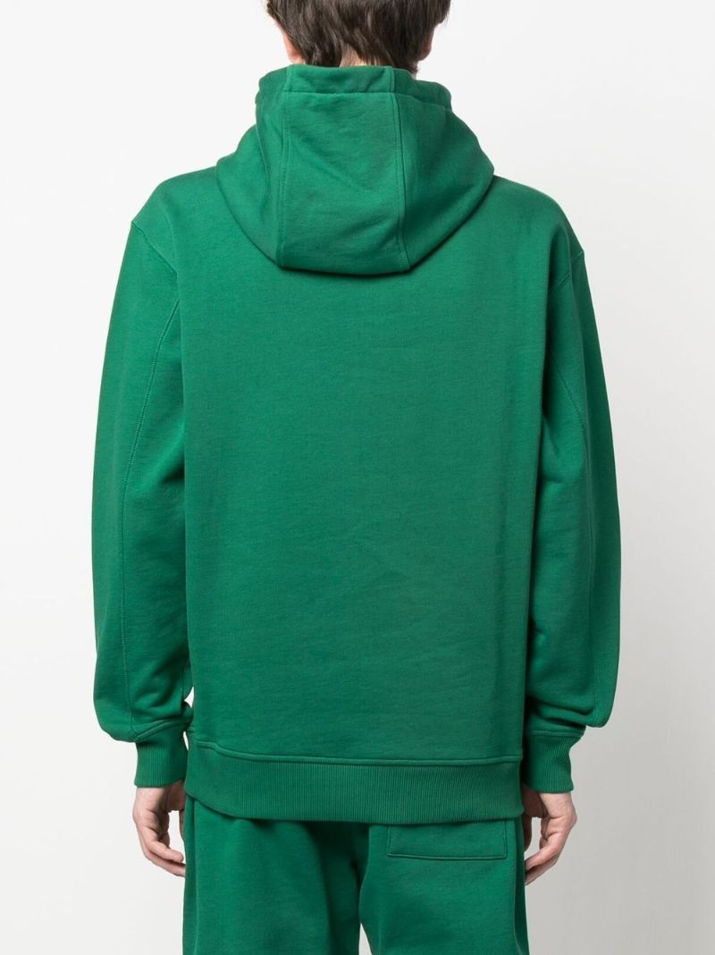 Green Logo Print Hoodie