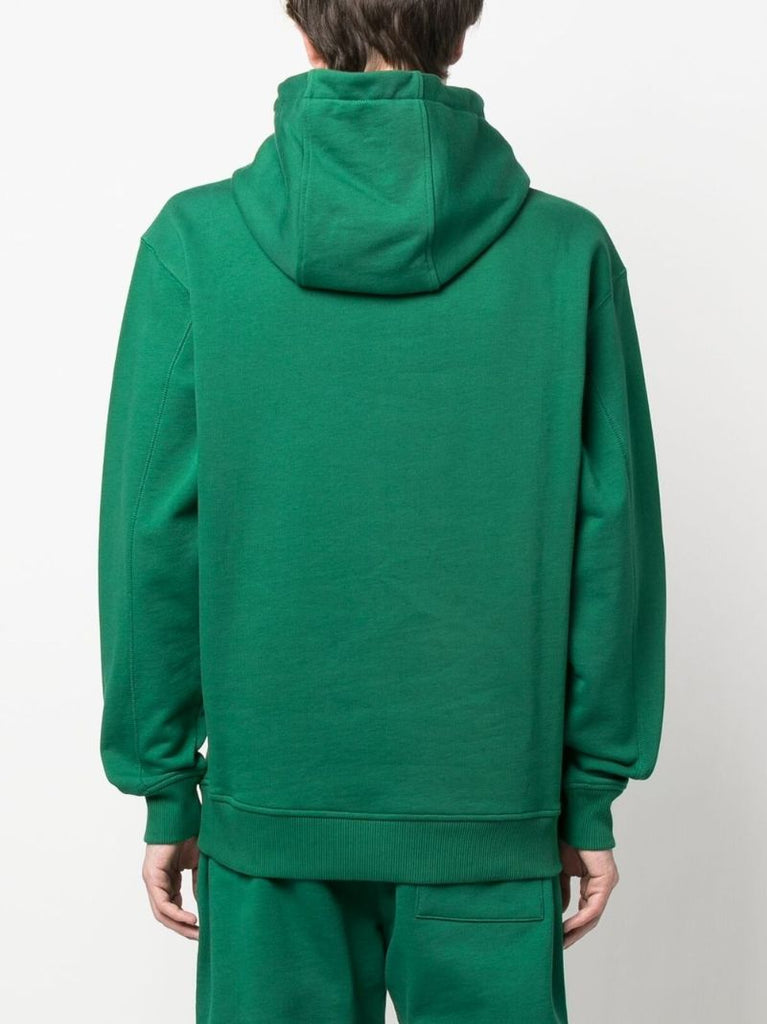 Green Logo Print Hoodie