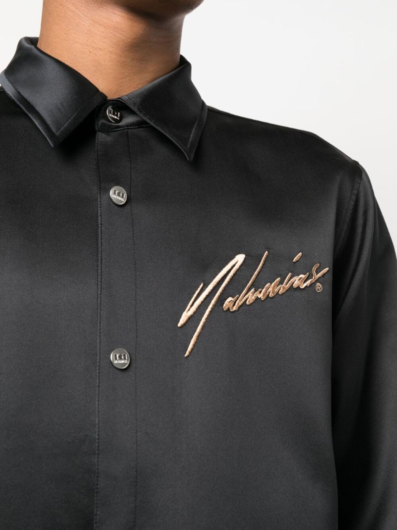 Black Silk Shirt Jacket