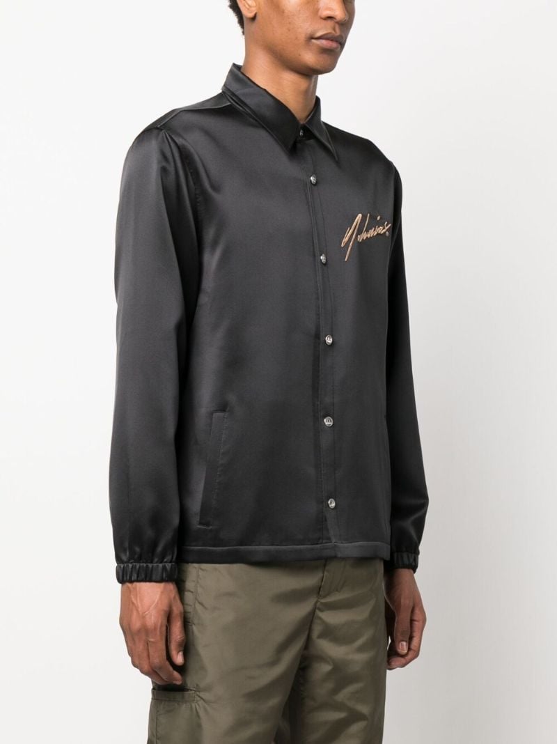 Black Silk Shirt Jacket