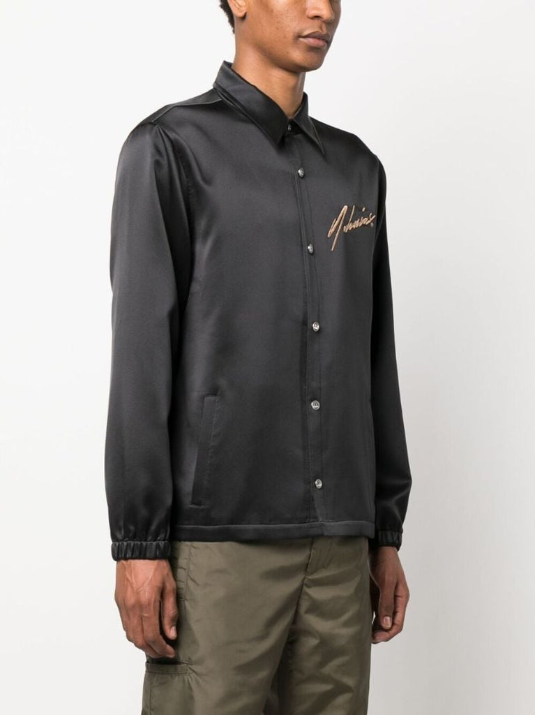 Black Silk Shirt Jacket