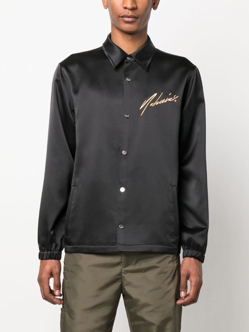 Black Silk Shirt Jacket