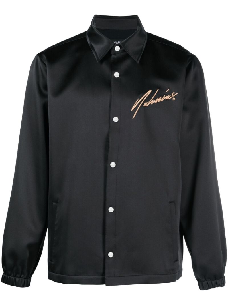 Black Silk Shirt Jacket