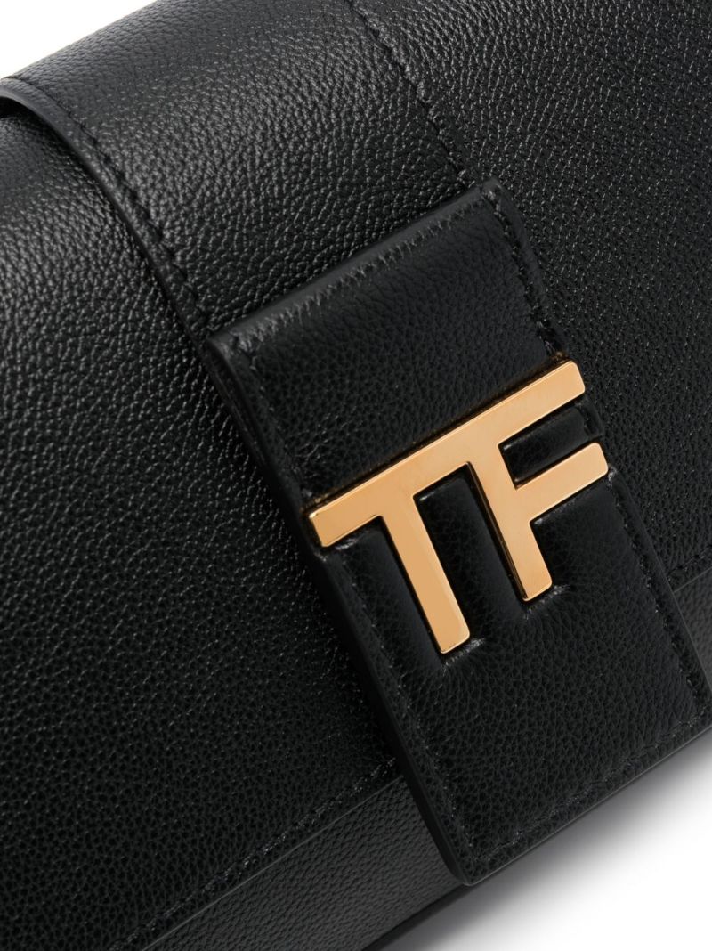 Black Tf Crossbody Leather Bag