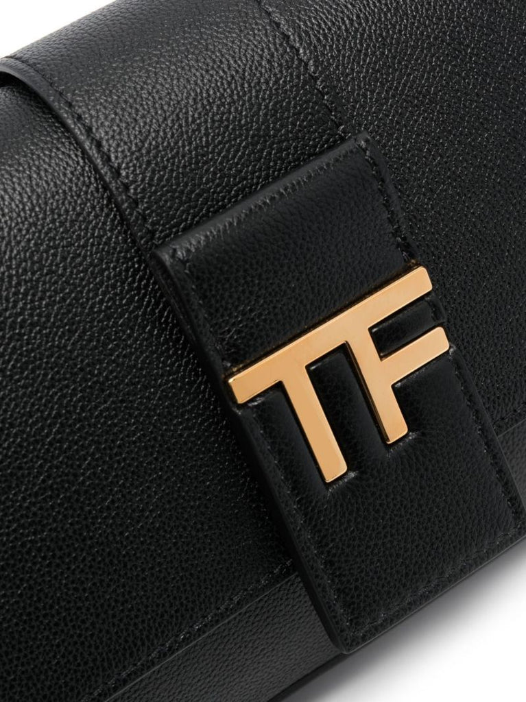 Black Tf Crossbody Leather Bag