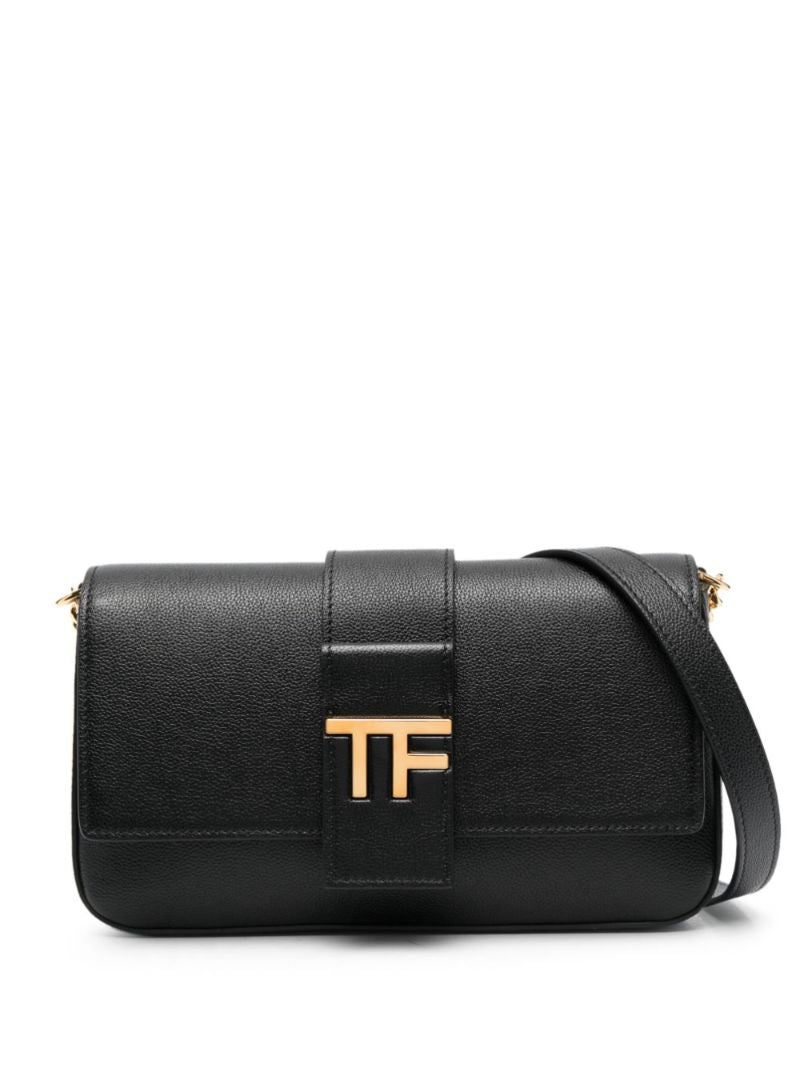 Black Tf Crossbody Leather Bag