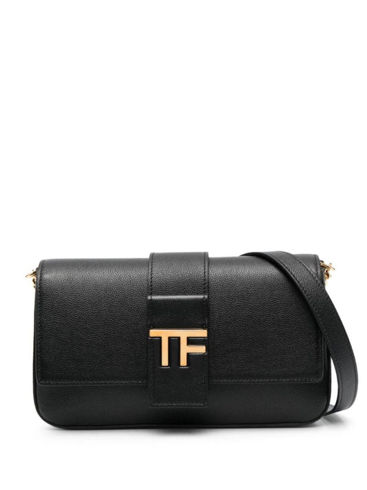 Black Tf Crossbody Leather Bag