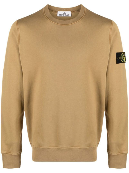 Neutral Cotton Crewneck Sweatshirt