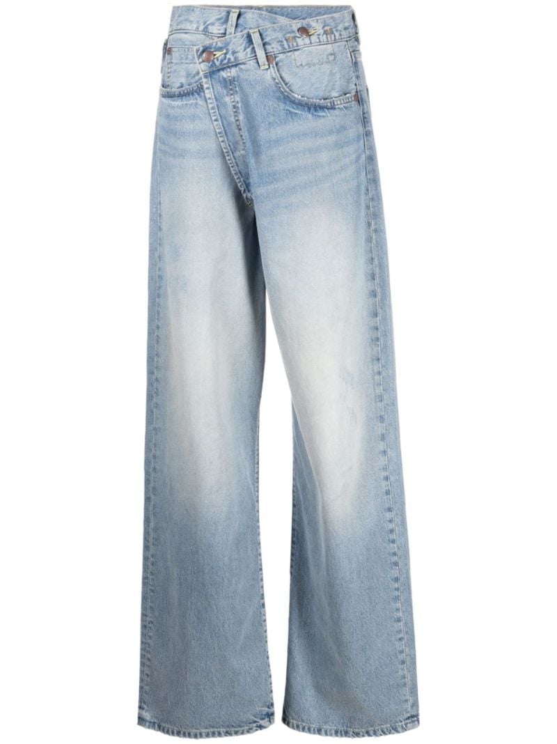 Blue Crossover Wide-leg Jeans