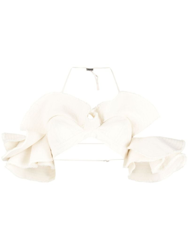 Neutral La BrassiÃ_x0083_Â¨re Artichaut Crop Top