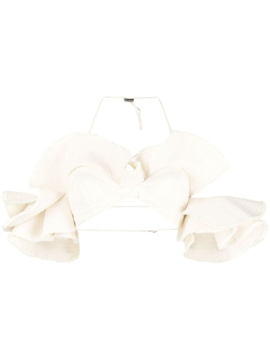 Neutral La BrassiÃ_x0083_Â¨re Artichaut Crop Top