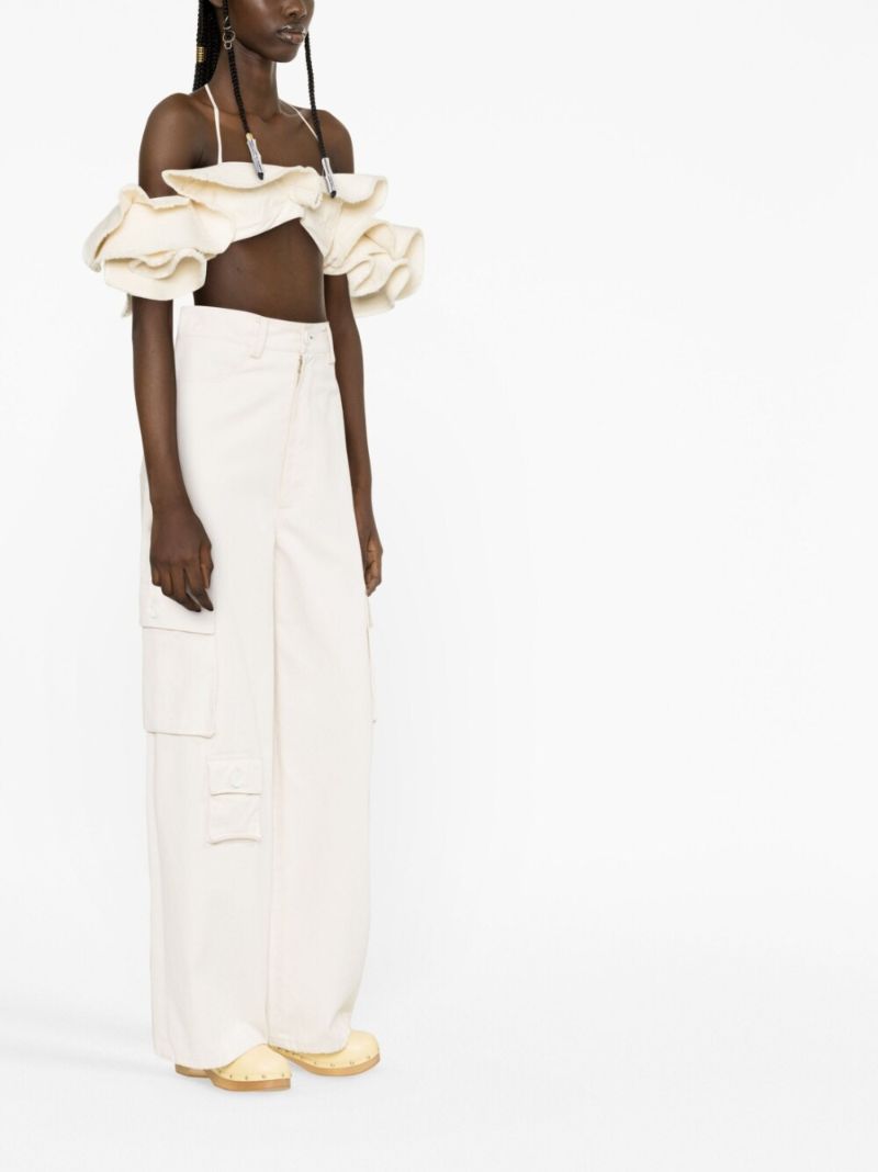 Neutral La BrassiÃ_x0083_Â¨re Artichaut Crop Top